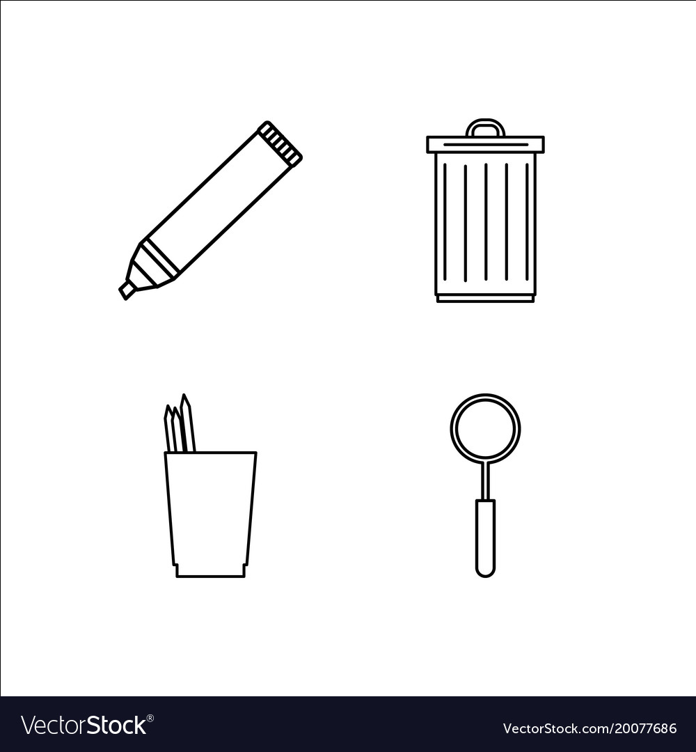 Design und Studio einfache lineare Icon-Setsimple
