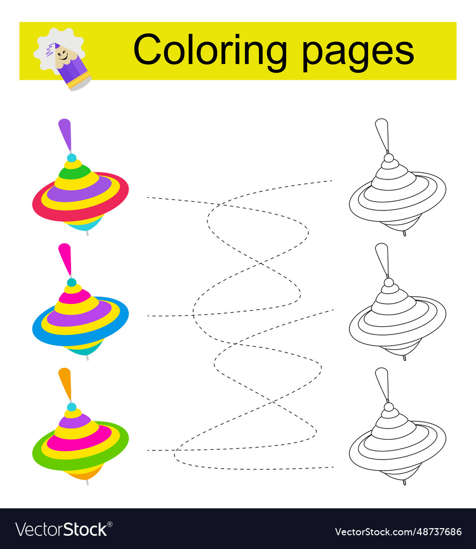 Go through the maze and color a pinwheel Vector Image Go through the maze and color a pinwheel