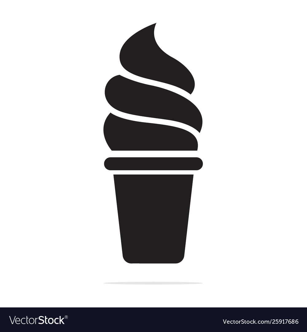 Ice cream cone icon concept Royalty Free Vector Image