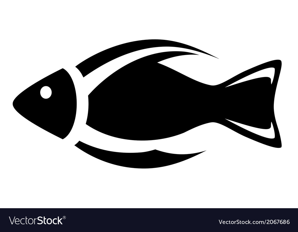 Download Isolated icon fish symbol Royalty Free Vector Image