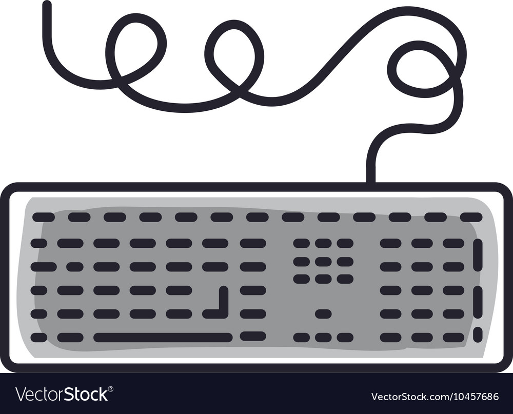 Keyboard computer isolated icon