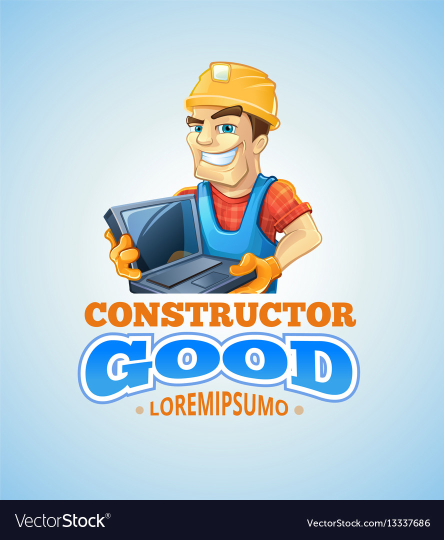 Set of builders or handymans in action