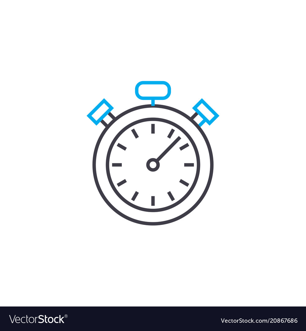 Time frames thin line stroke icon vector image Time frames thin line stroke icon