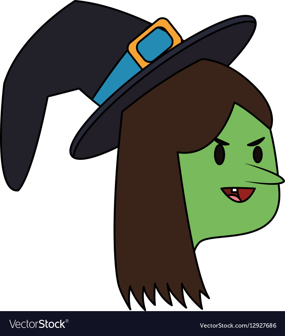 Witch cartoon icon