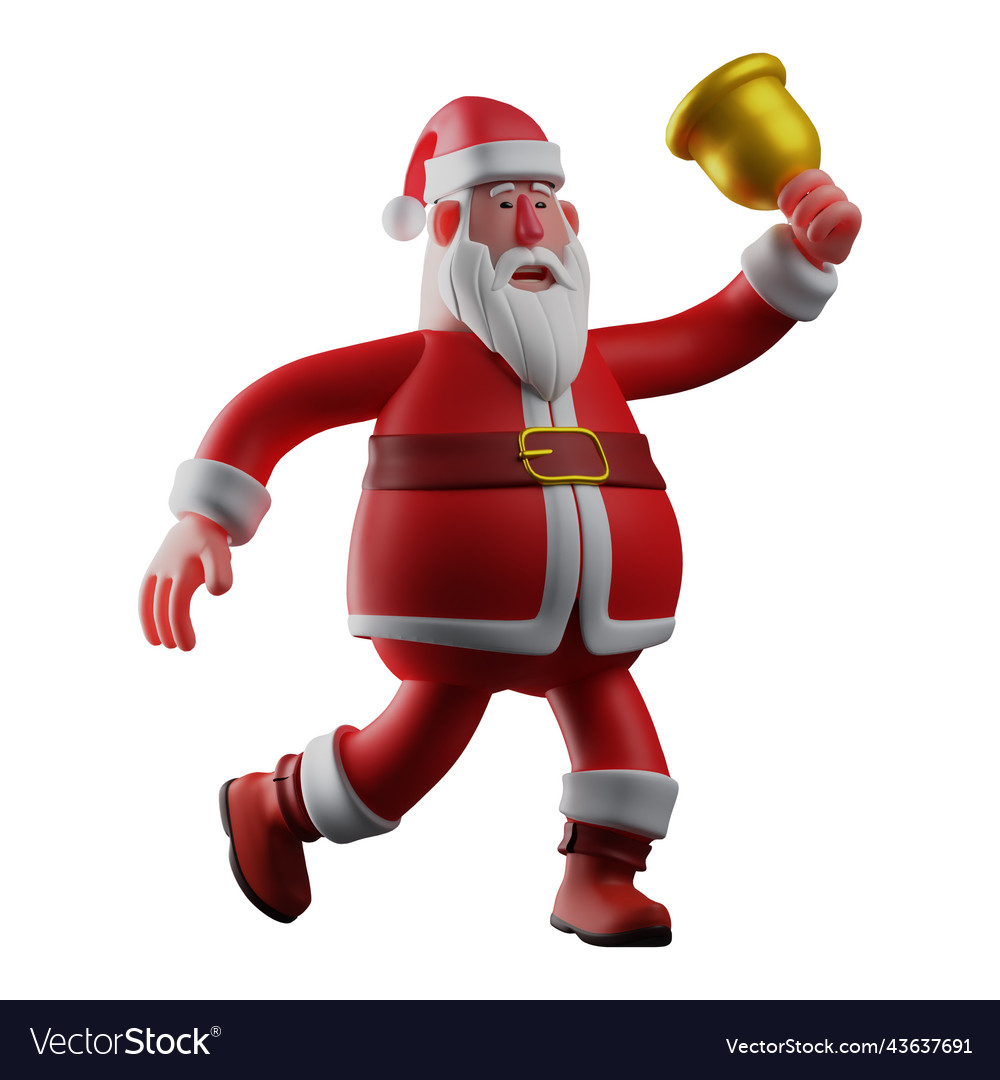 A kind-hearted 3d santa picture ready to share