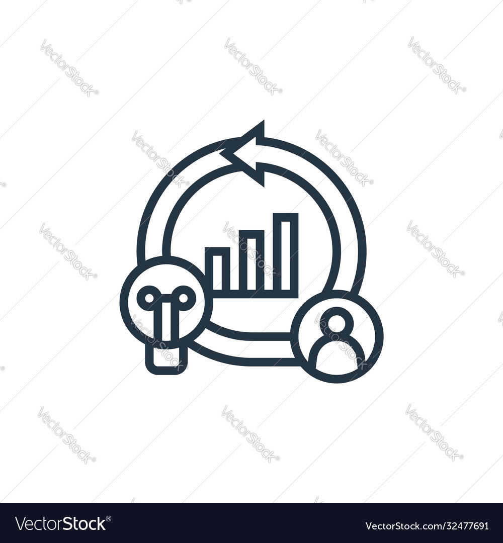 Agile icon isolated on white background outline vector image Agile icon isolated on white background outline