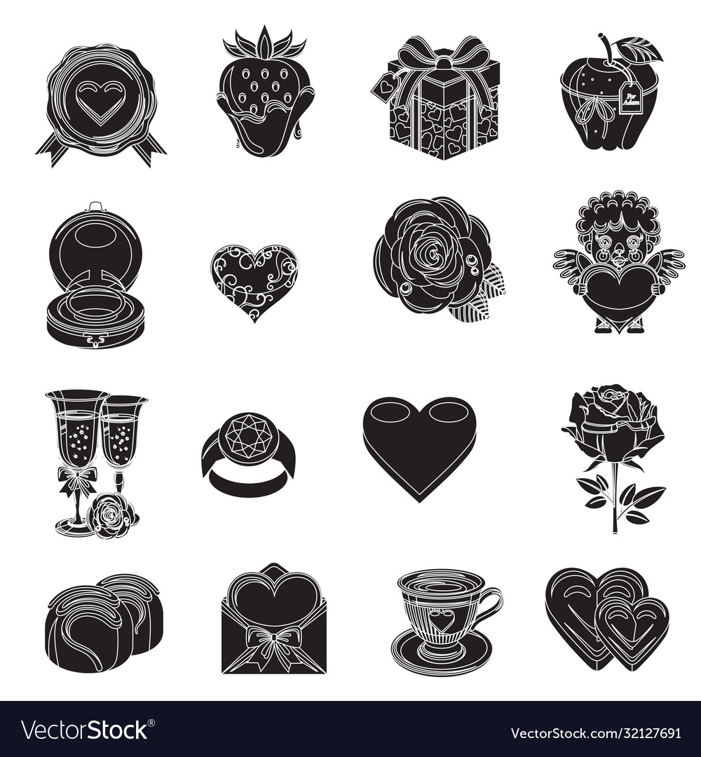 Collection icons for web design isolated on white