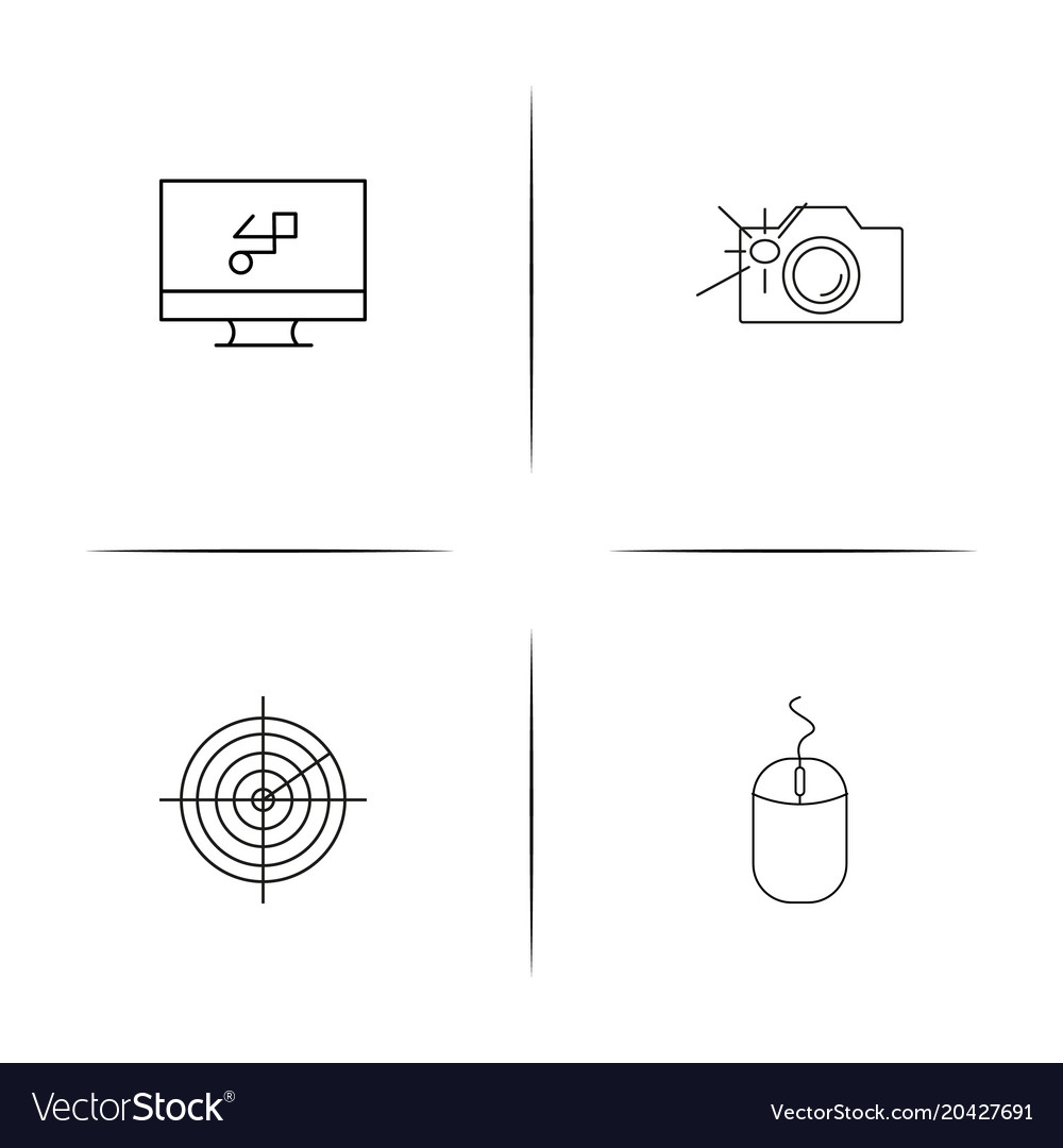 Devices simple linear icon setsimple outline icons