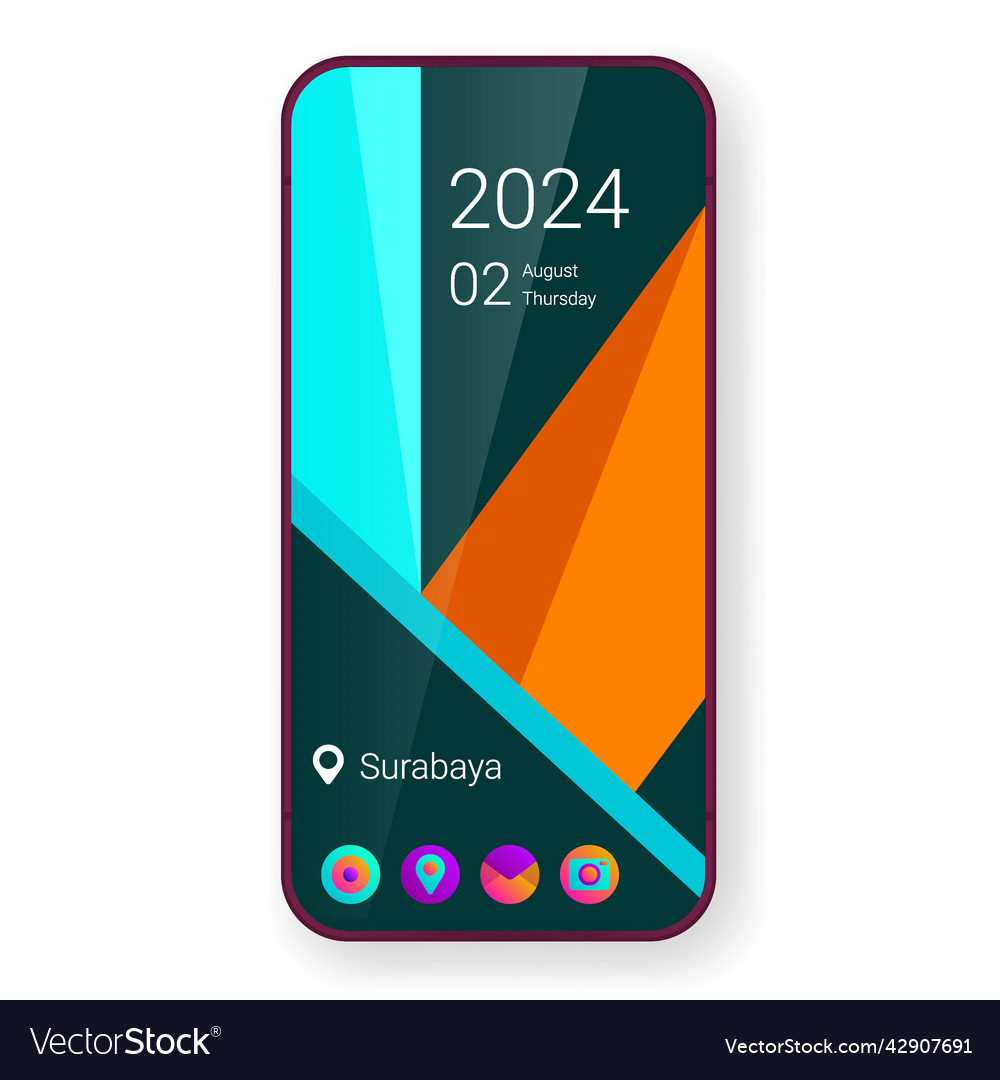 Elegant home screen user interface mobile app