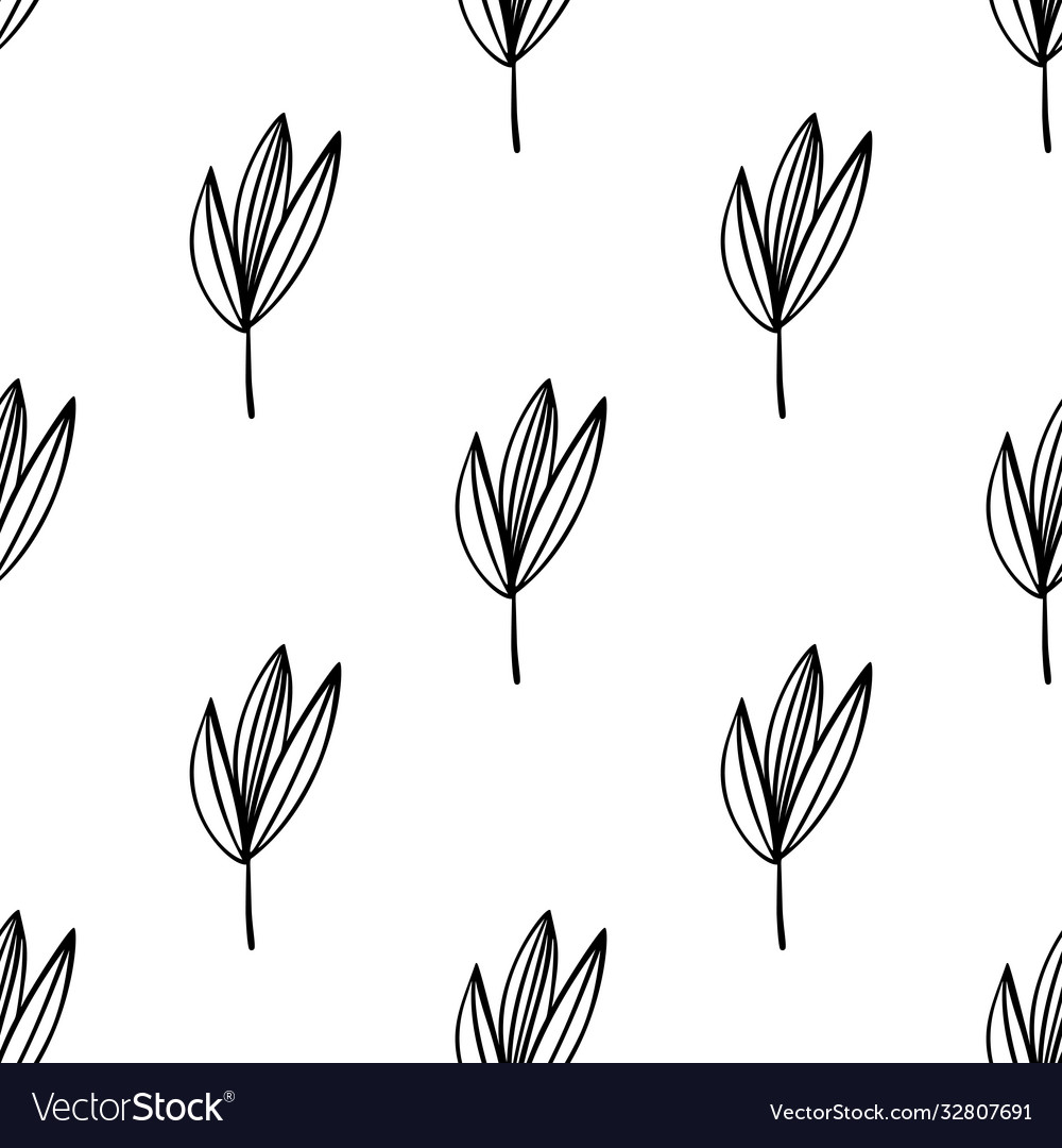 Floral seamless pattern isolated on white Vector Image Floral seamless pattern isolated on white