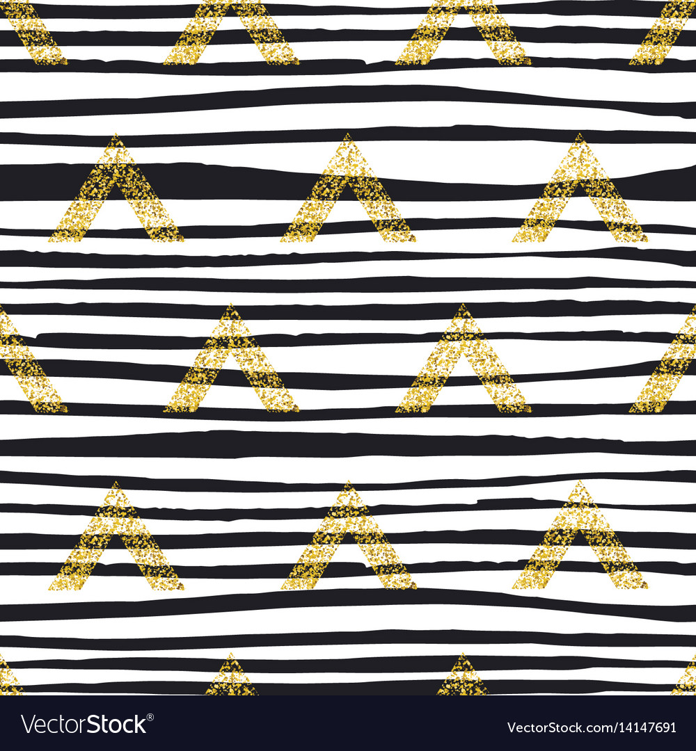 Gold geometric triangle with lines background