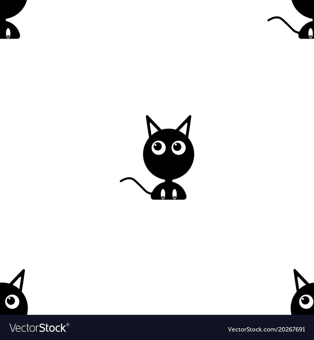 Image of a black kitten looking to the side flat