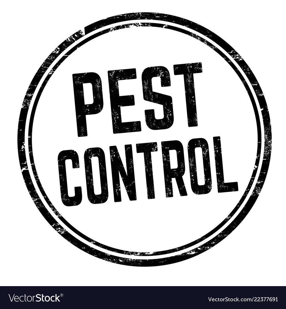 Pest control sign or stamp