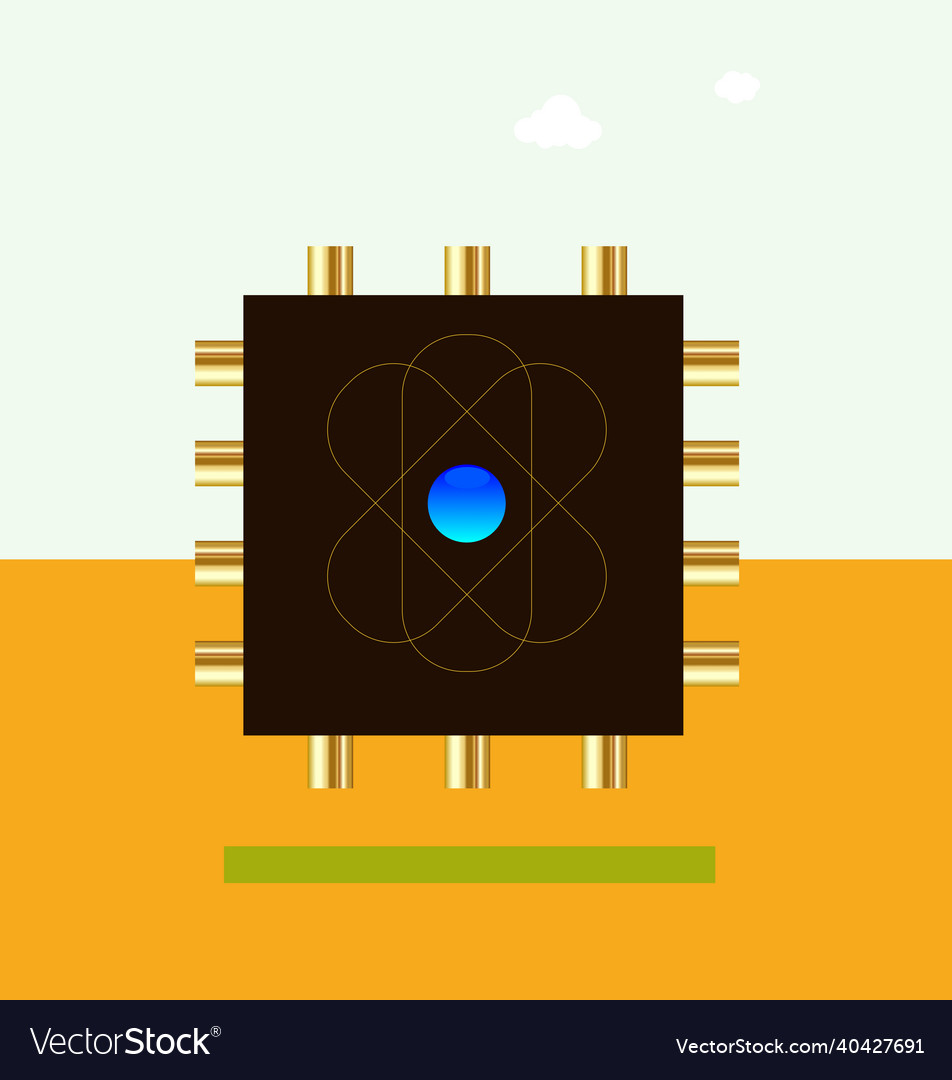 Quantum computer Vector Image Quantum computer