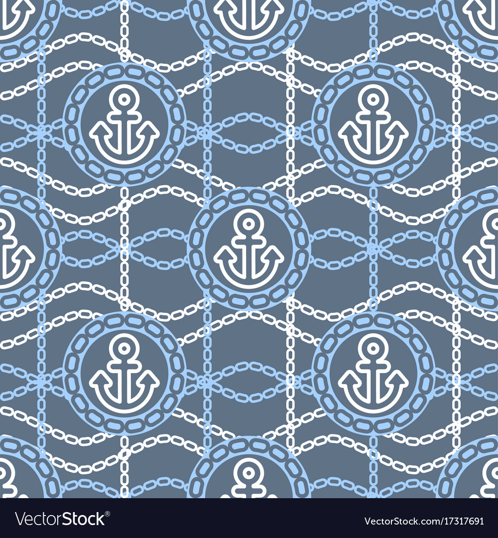 Seamless pattern with anchors ongoing backgrounds