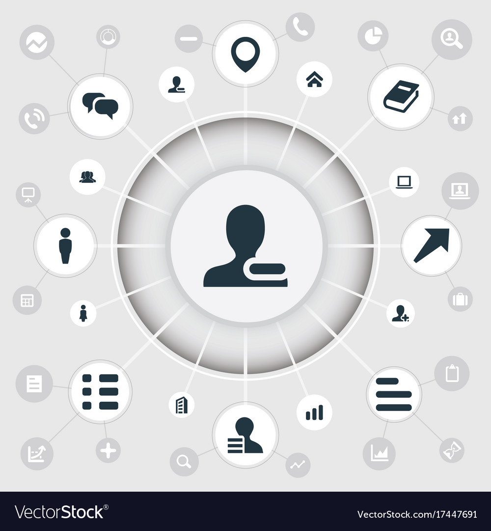 Set of simple teamwork icons