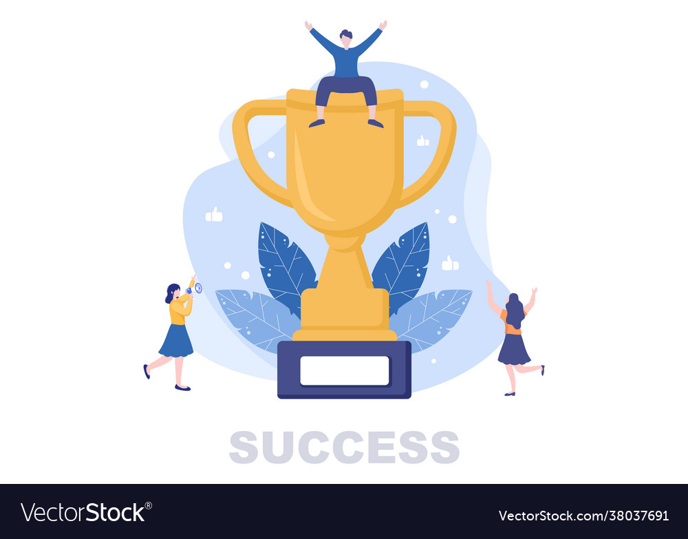 Success achieving vision goal planning target Vector Image