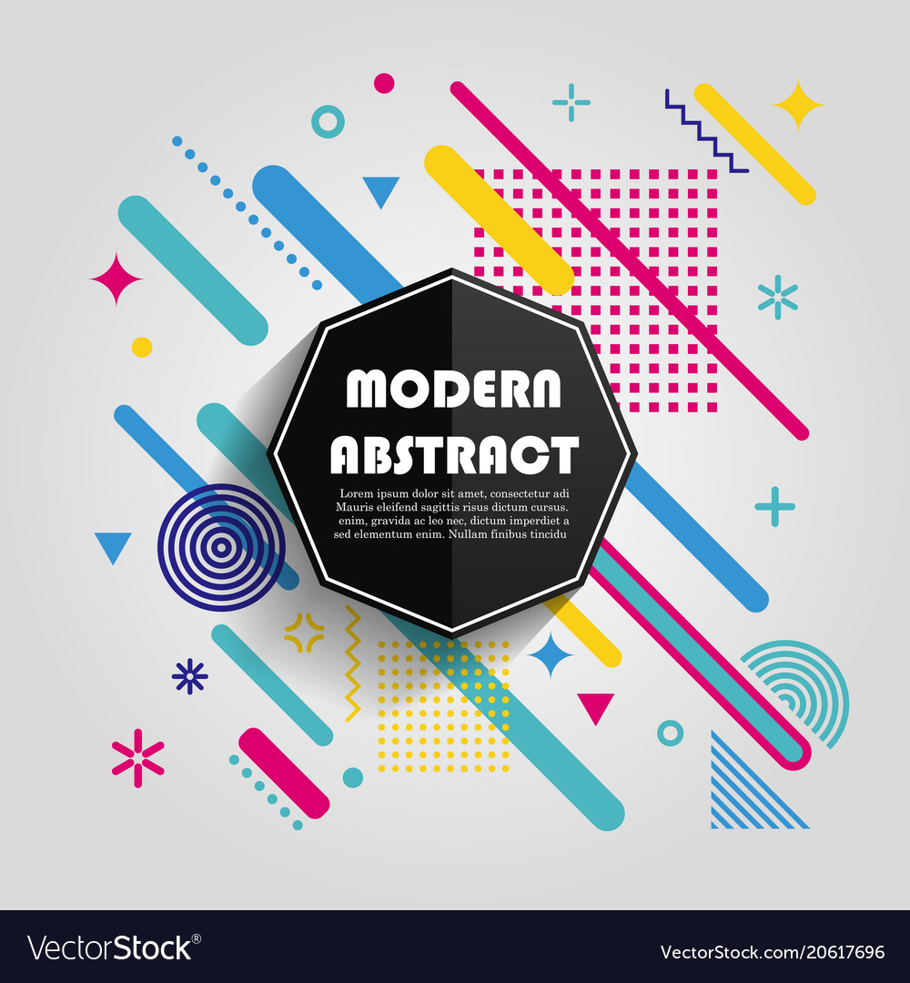 Abstract colorful geometric pattern design vector image Abstract colorful geometric pattern design