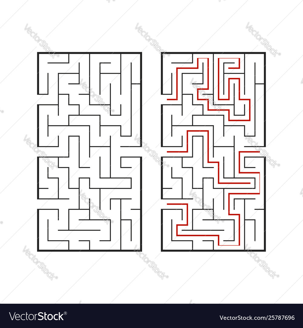 Abstract Labyrinth Game For Kids Puzzle Royalty Free Vector