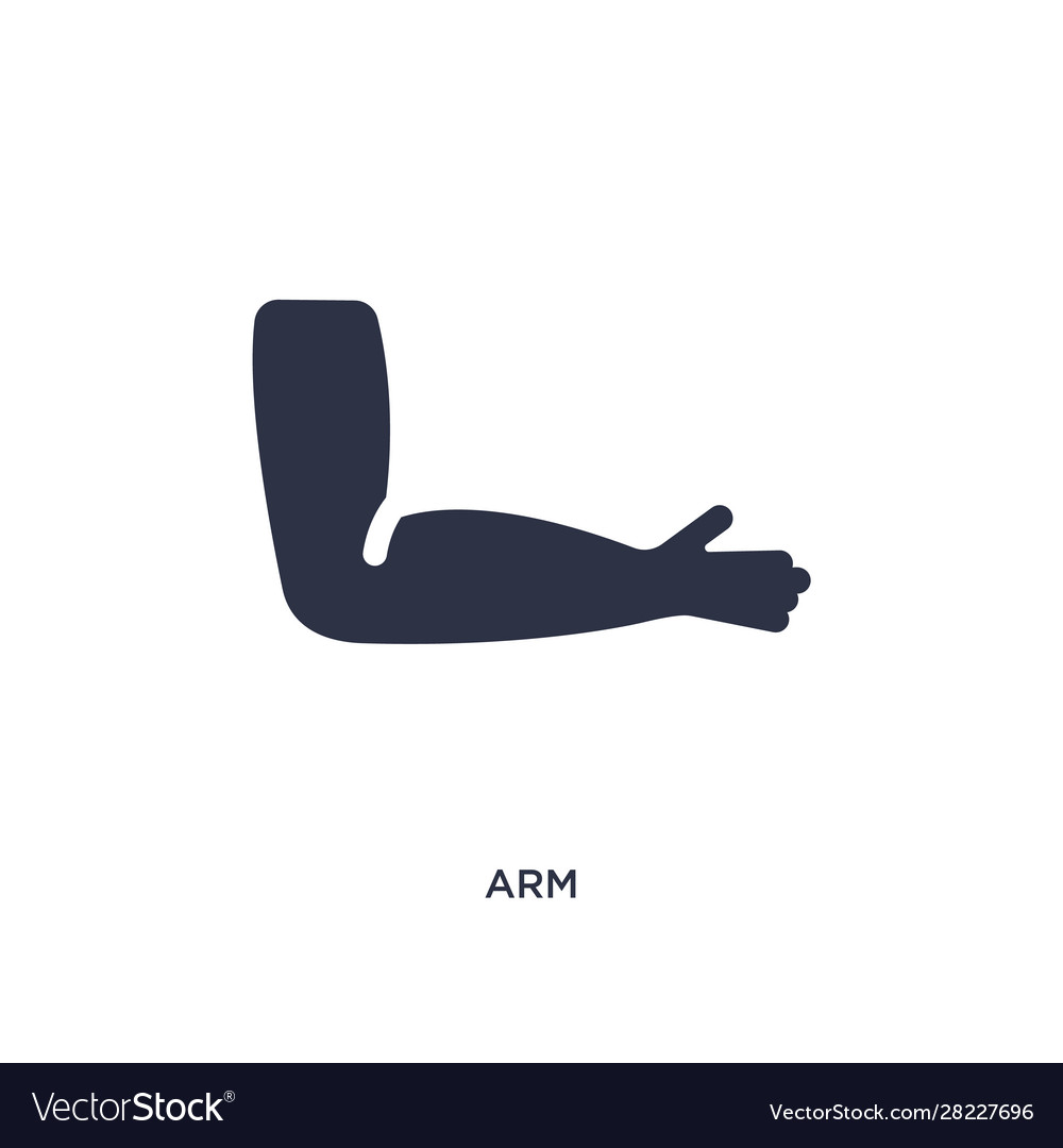 Arm icon on white background simple element from