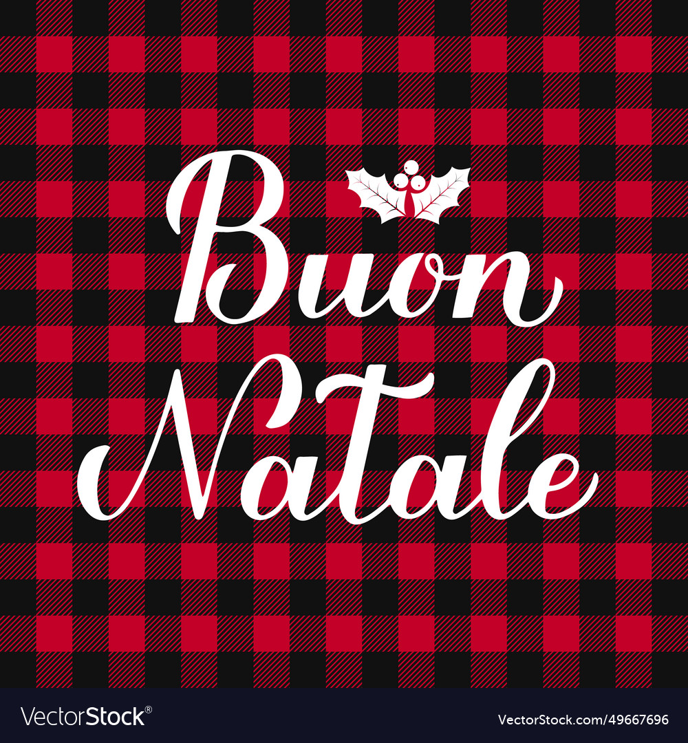 Buon natale Kalligraphie Handschrift auf rot