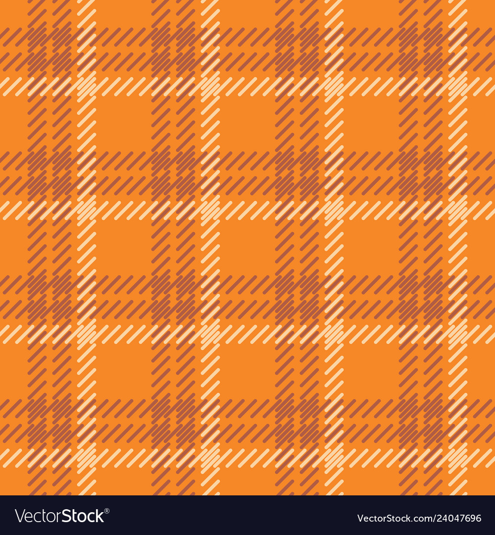 Checkered orange fabric seamless texture