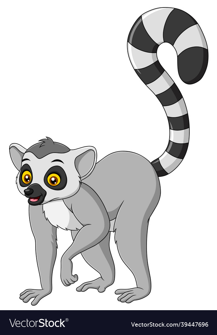 Cute lemur cartoon Royalty Free Vector Image - VectorStock