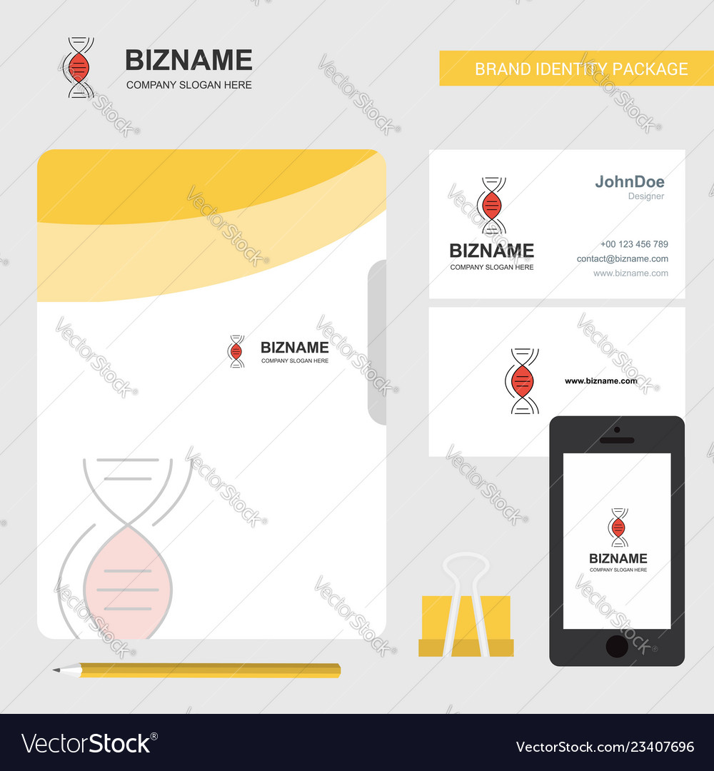 Dna business logo file cover visiting card