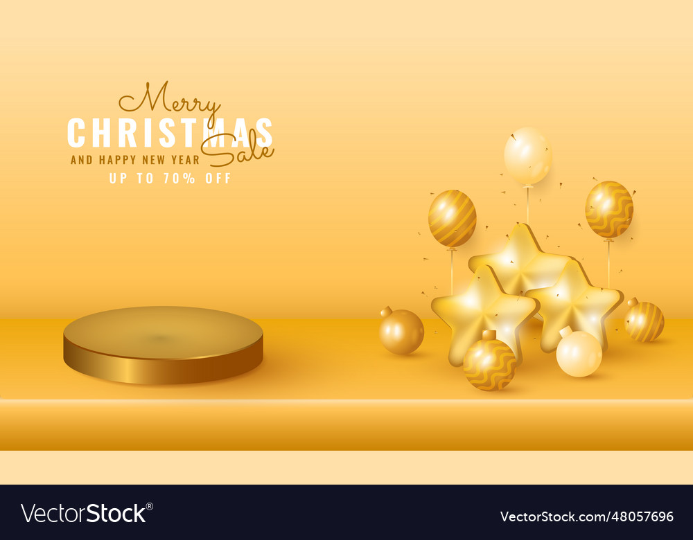 Modern christmas and new year sale banner