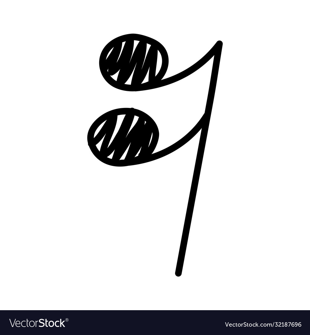 Music note line style icon