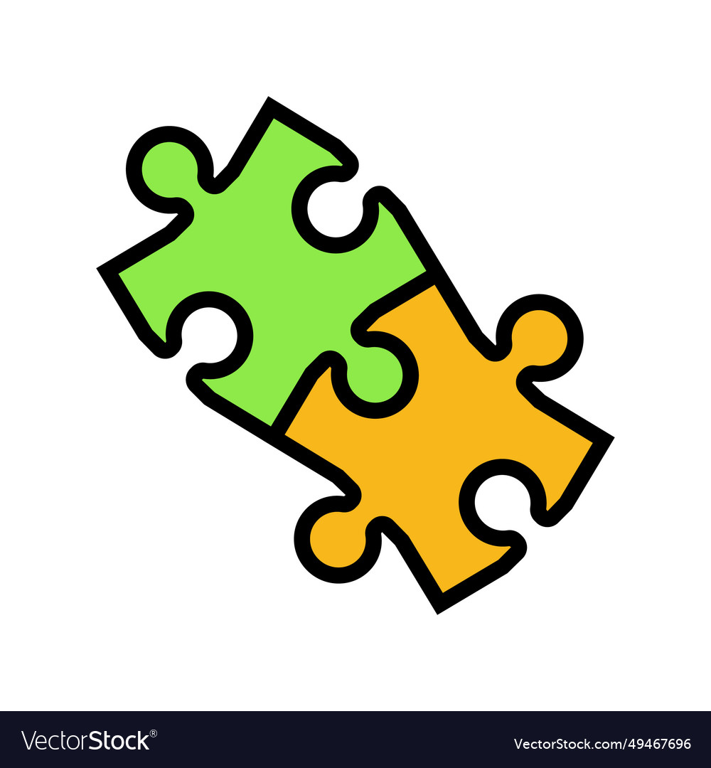 Puzzle solution color icon