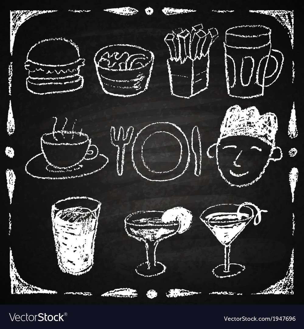 Restaurant Chalkboard Menu Elements