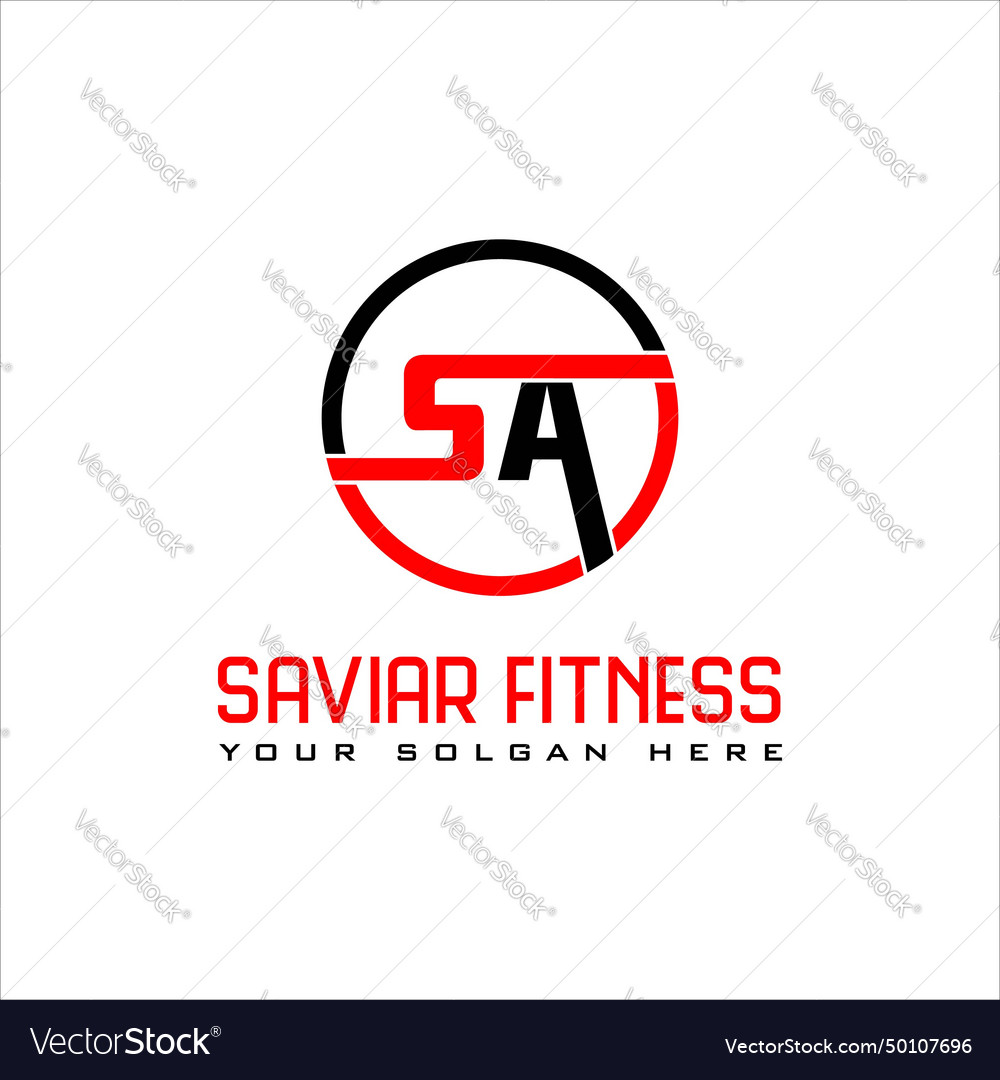Sa initial letters looping linked circle elegant l
