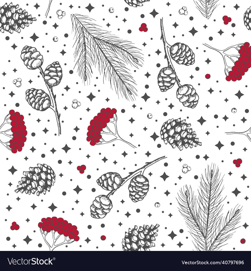 Seamless pattern scandinavian christmas