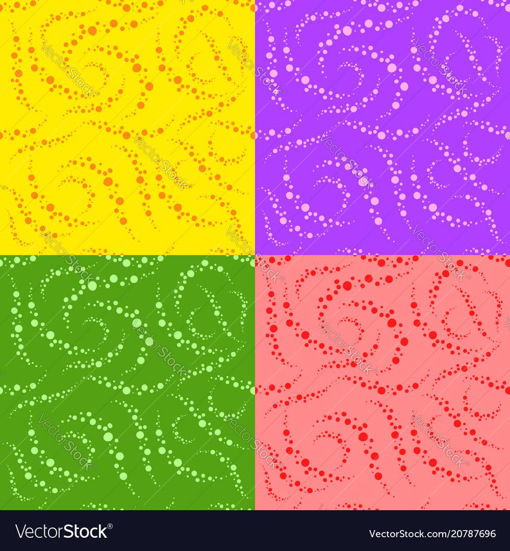 Set of colored abstract seamless patterns simple vector image Set of colored abstract seamless patterns simple