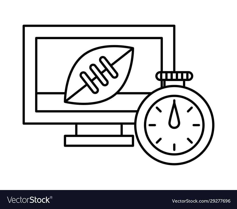 Timer Chronometer mit amerikanischem Fußball in tv