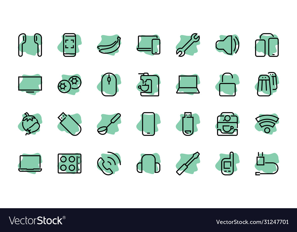 A set smart devices and gadgets computer