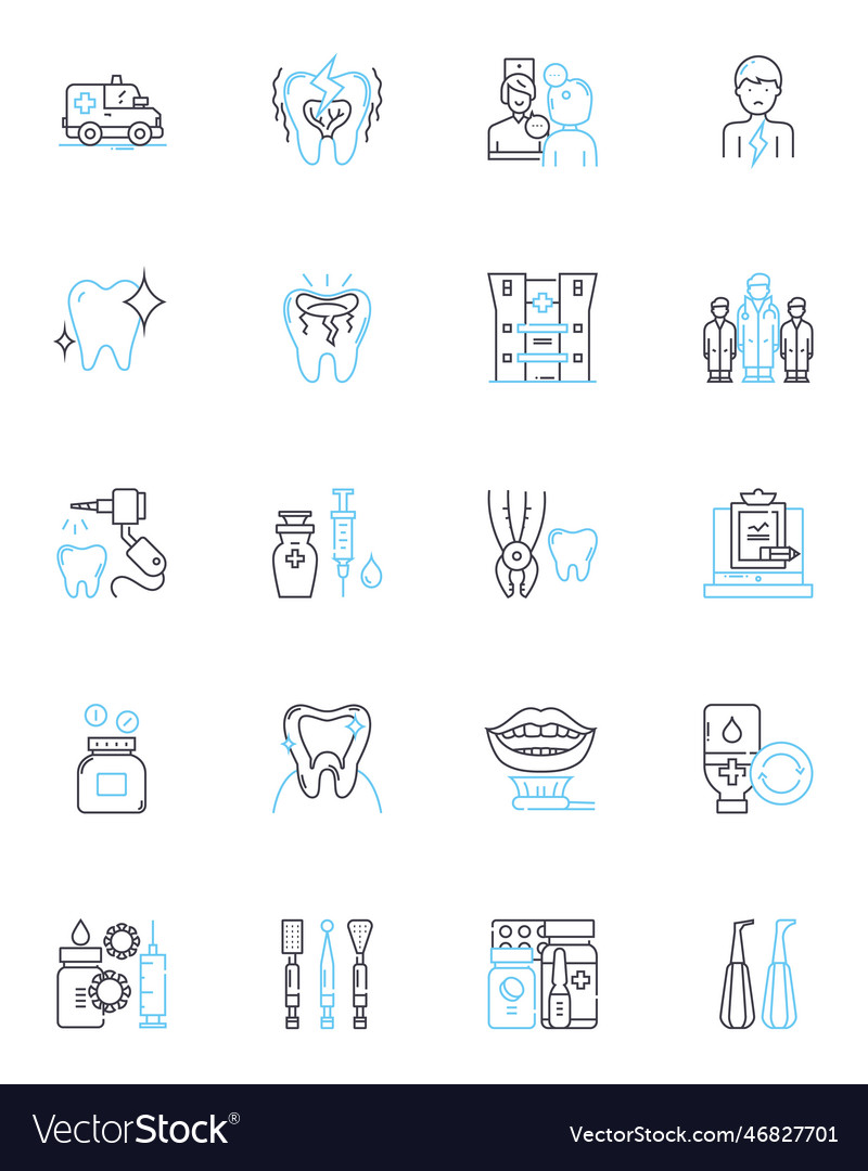 Barbershop enterprise linear icons set haircuts Vector Image