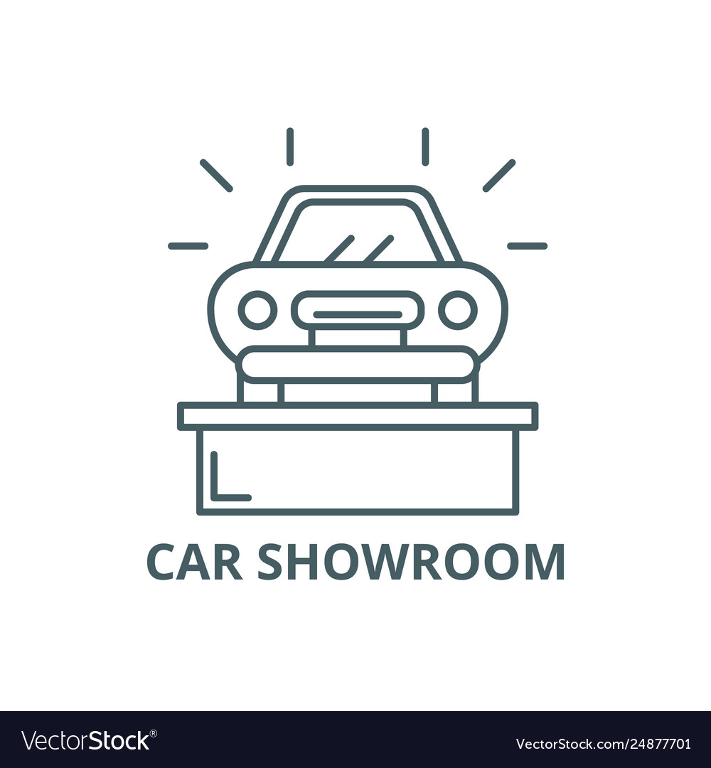 Car showroom line icon