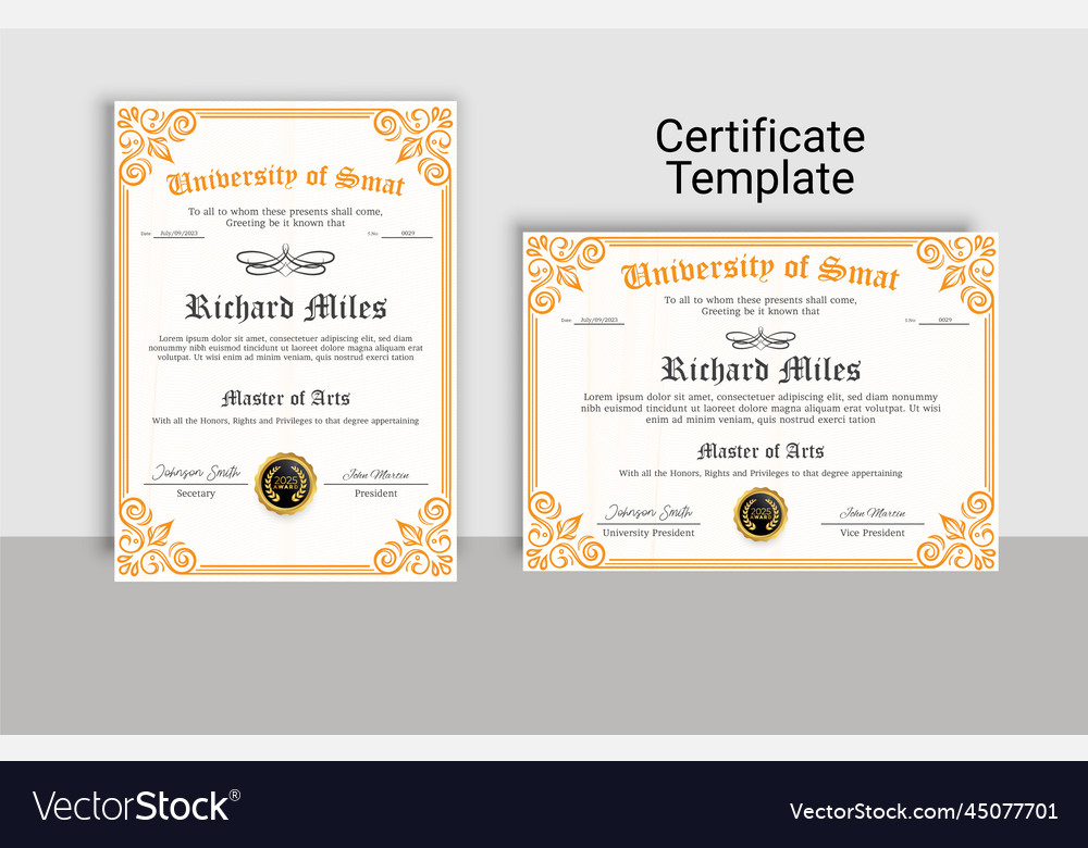 Certificate design