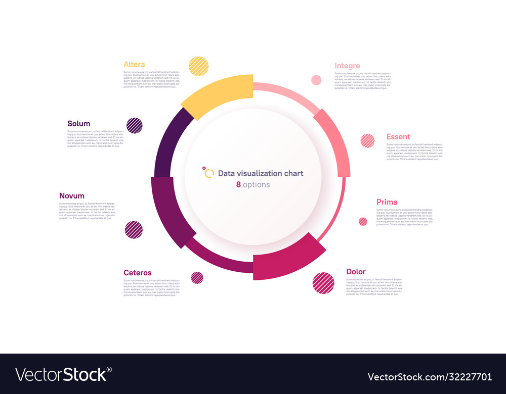 Circle chart design modern template Royalty Free Vector