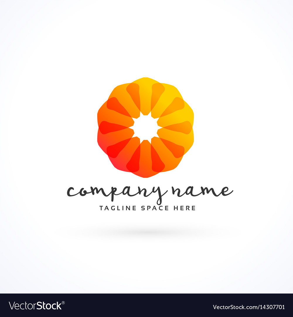 Kreatives orange Firmenlogo Konzept