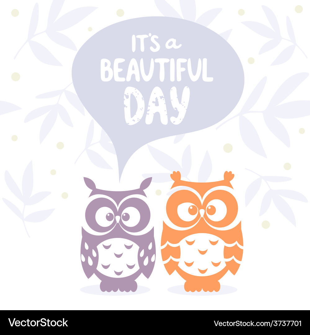Cute owls Royalty Free Vector Image - VectorStock