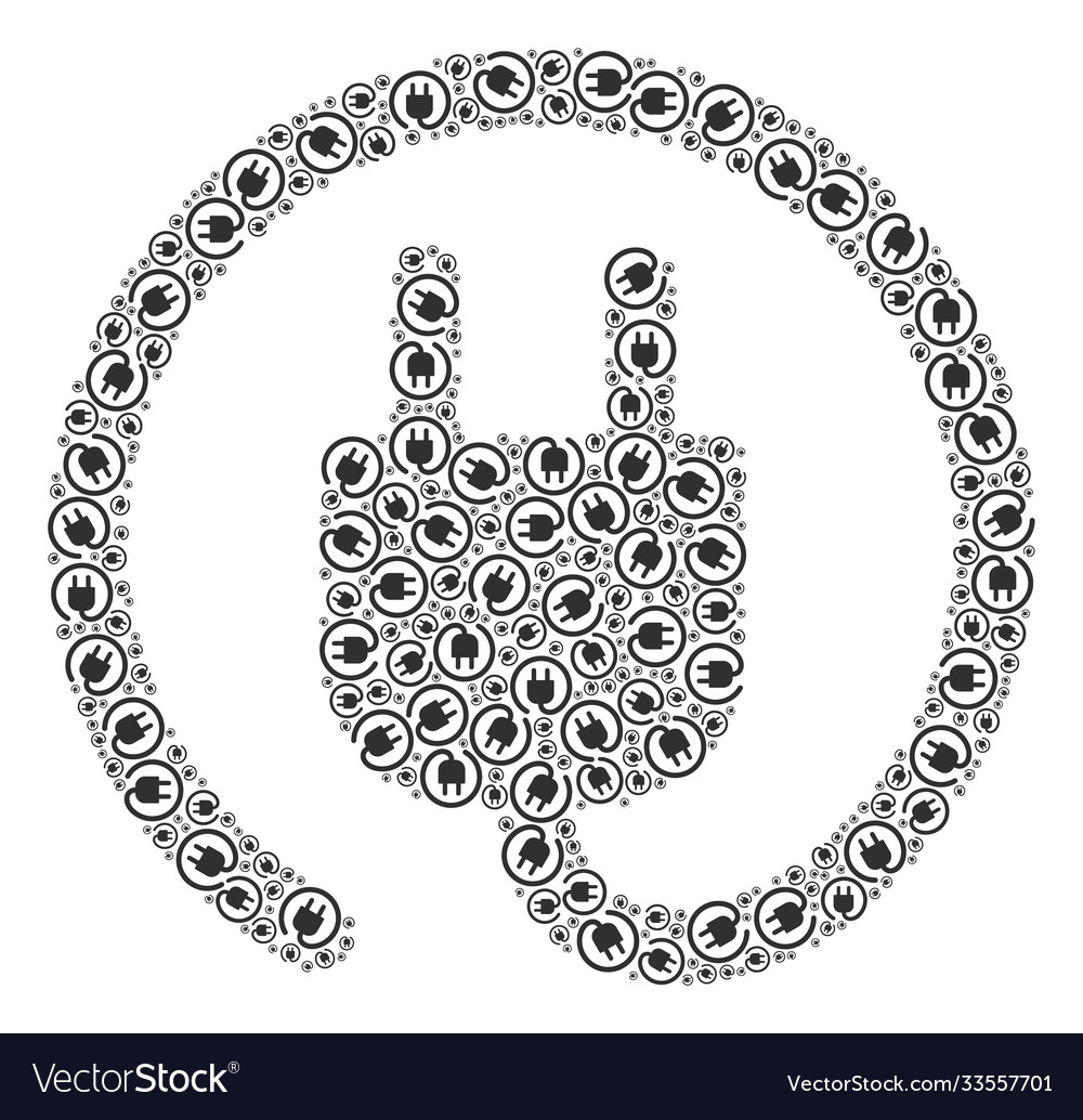 Electric plug mosaic self recursion