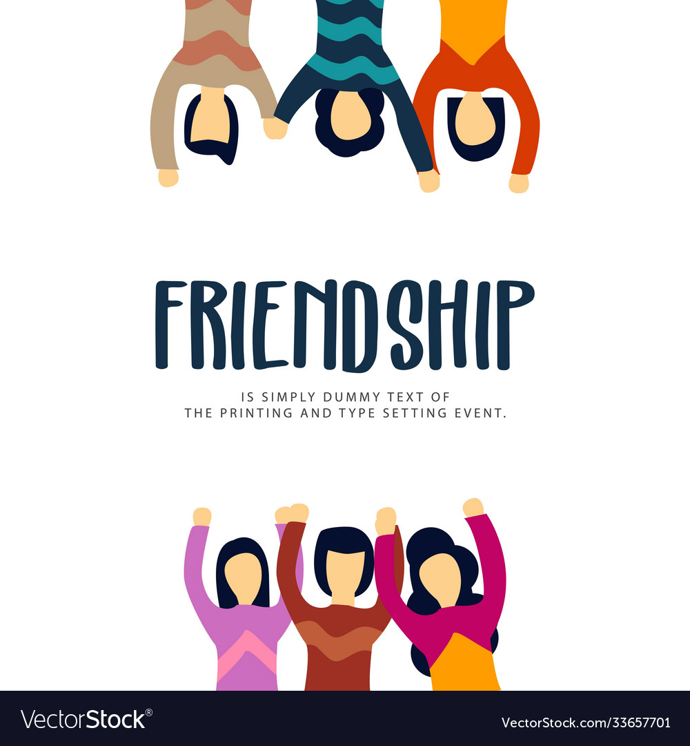 Friendship template design Royalty Free Vector Image