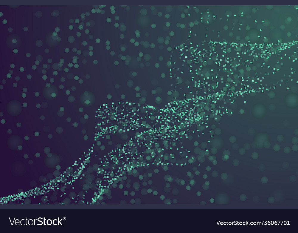 Glowing particles background vector image Glowing particles background