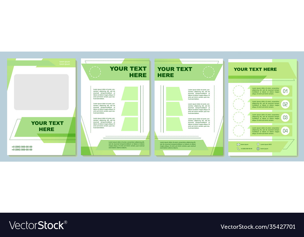 Green corporate brochure template