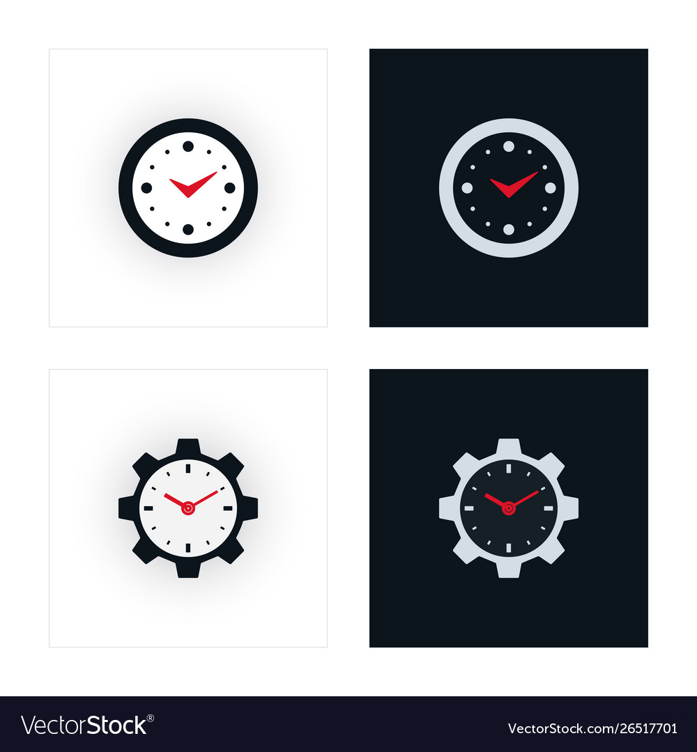 Minimal clock icons