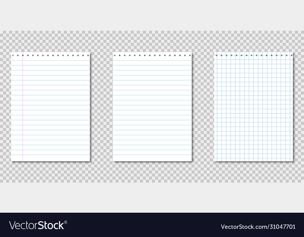 Paper notebook realistic template with