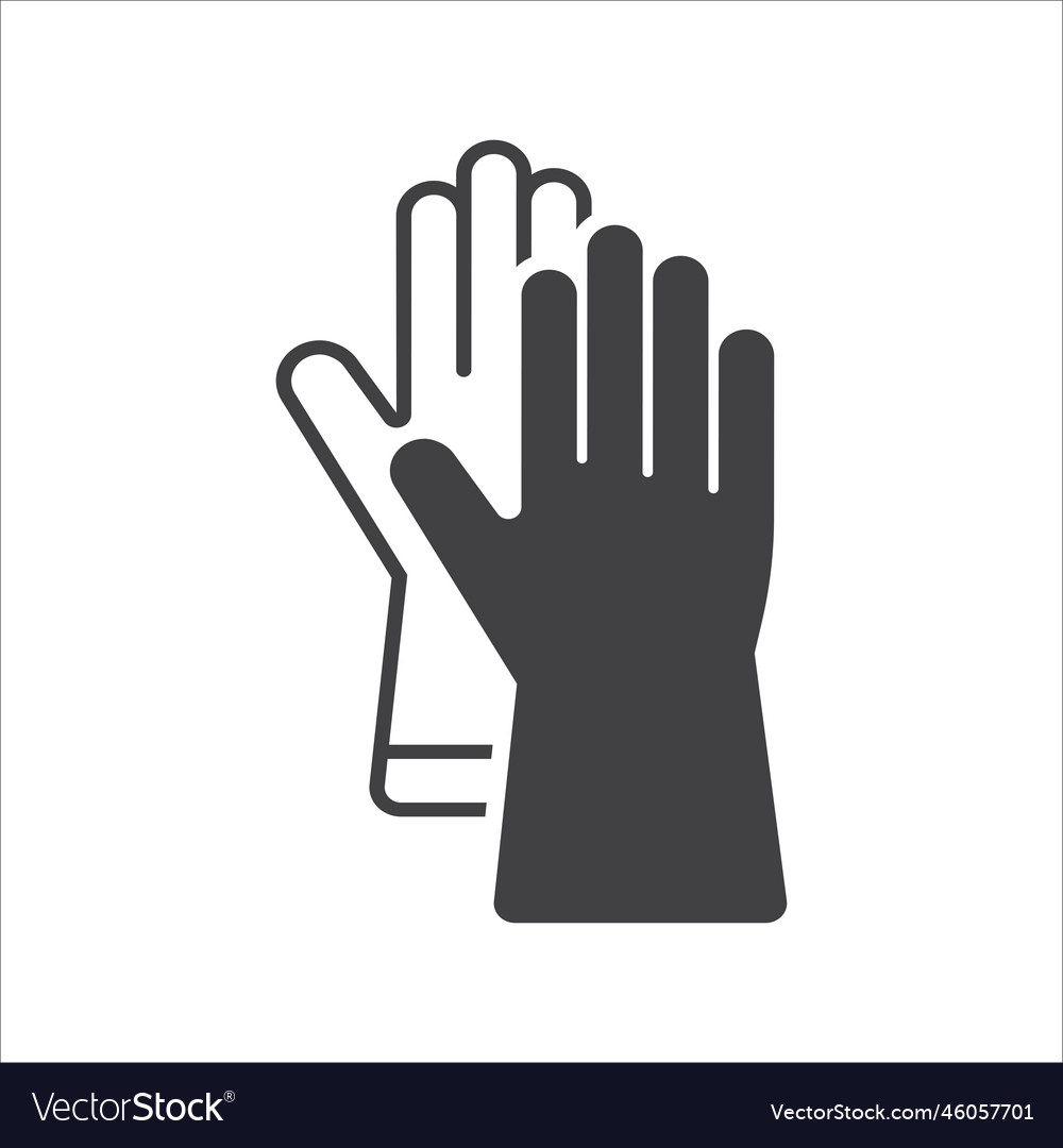 Safety glove icon symbol Royalty Free Vector Image